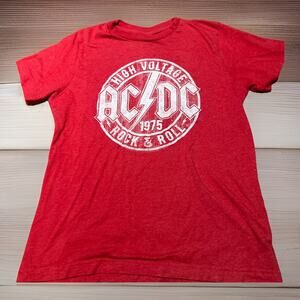 AC/DC High Voltage Tee Shirt Red Youth M